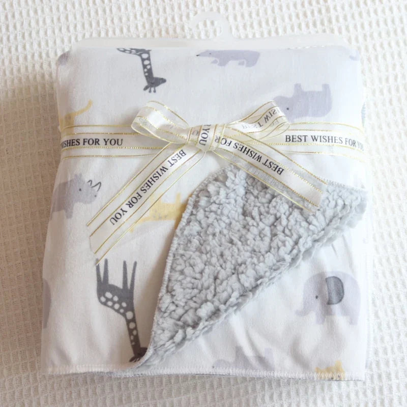Baby Blankets New Thicken Double Layer Coral Fleece