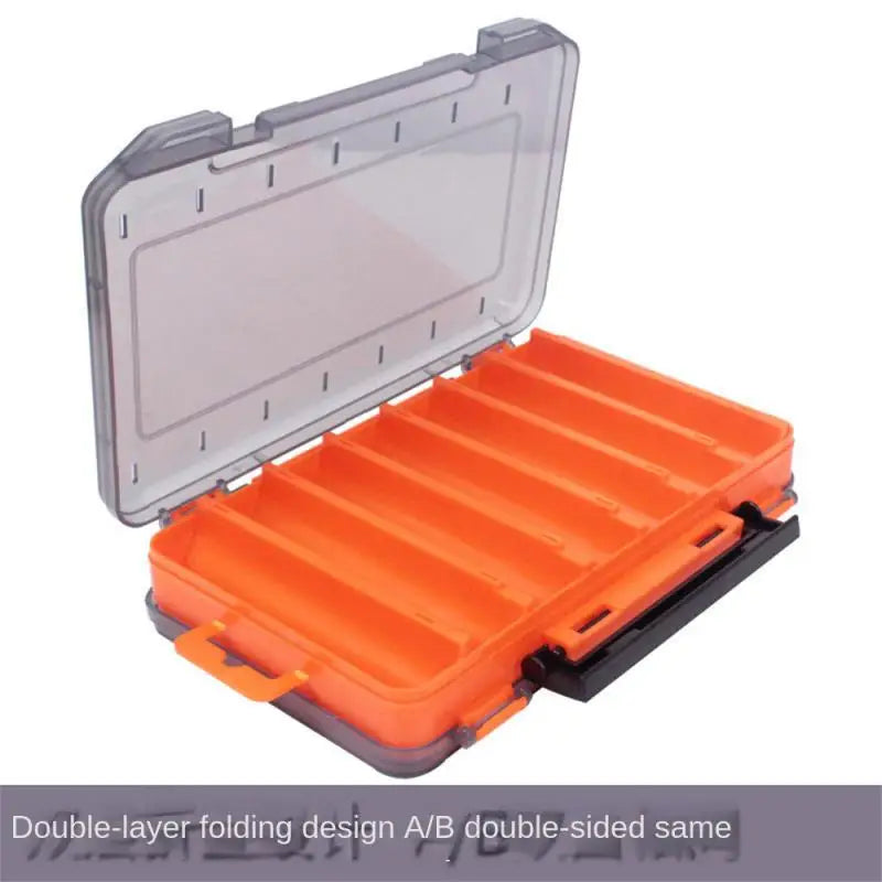 Fishing Tackle Box Lure Storage 14 Compartments Double