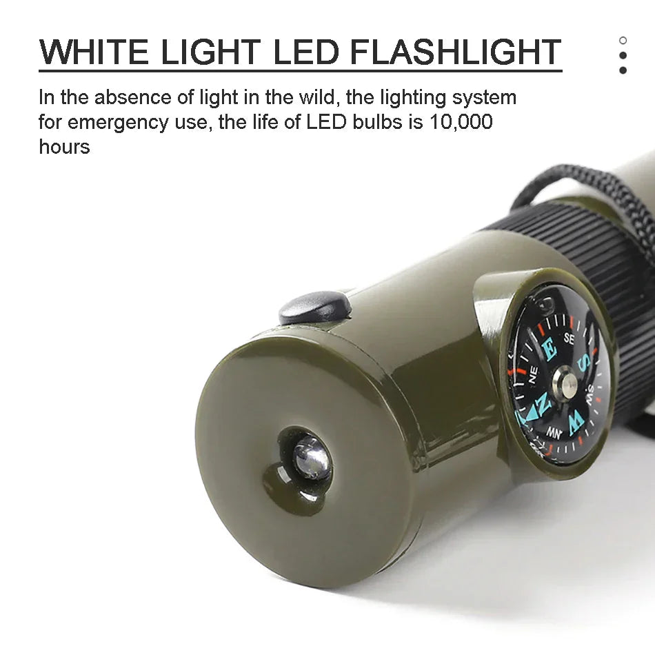 7 in 1 Survival Whistle Portable High Decibel
