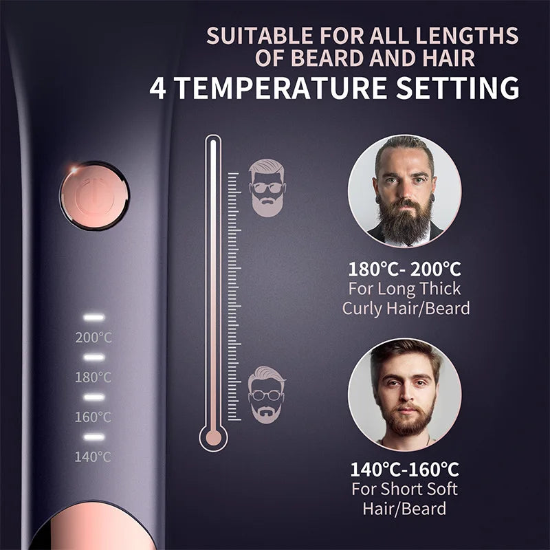 Kensen beard straightener Brush Comb Hair Straightener Men