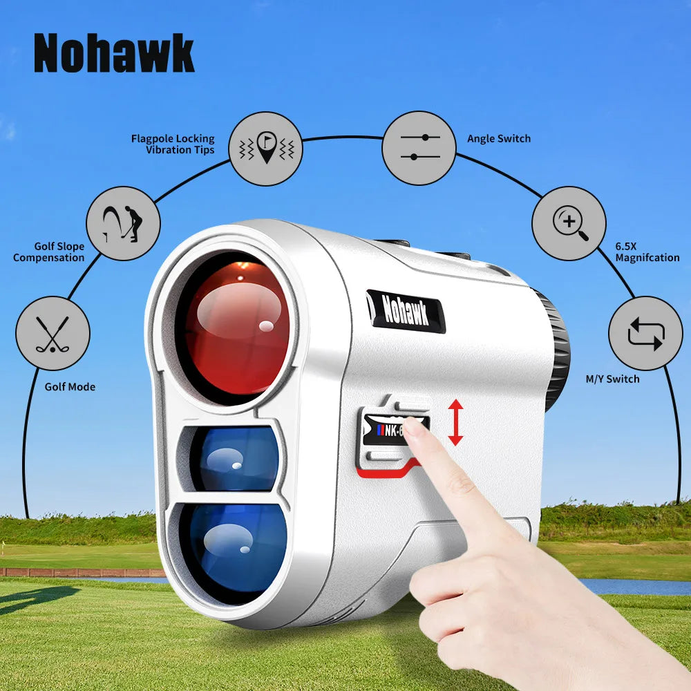 Nohawk Multifunctional Golf Laser Rangefinder Telescope with Flag-Lock