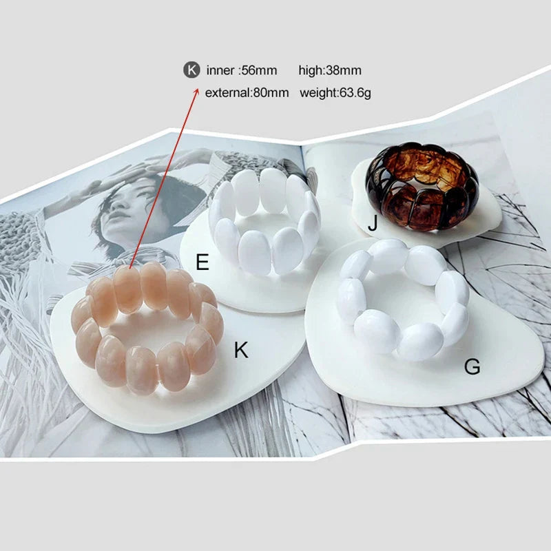 UJBOX Amazing Designer Women Wrist Jewelry Accessories Acrylic