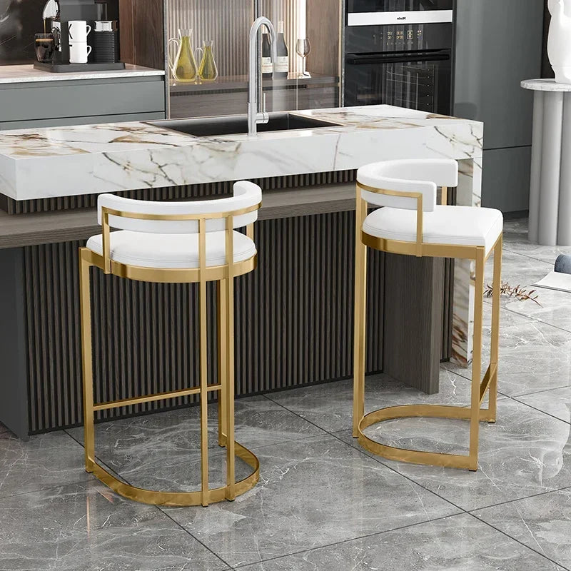 Garden Reception Counter Bar Stools Metal Designer High