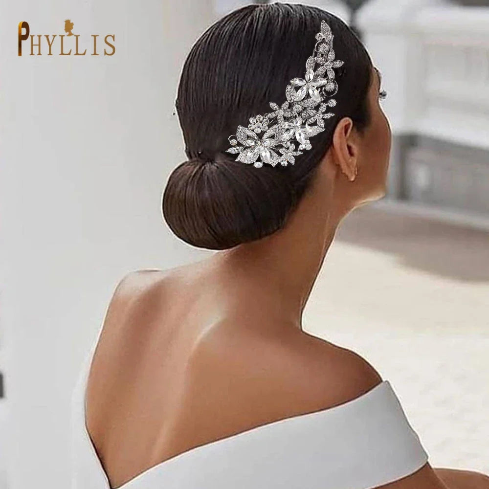 A409 Luxury Wedding Comb Rhinestone Headwear Bride Hair