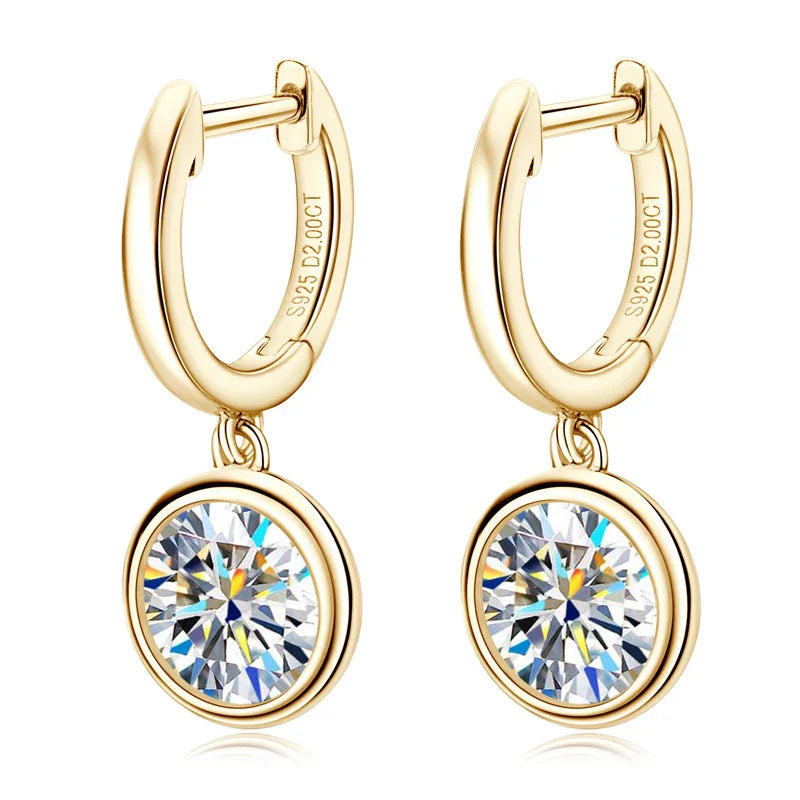 Anziw 2023 Trend Women's Gold Hoop Earrings Genuine
