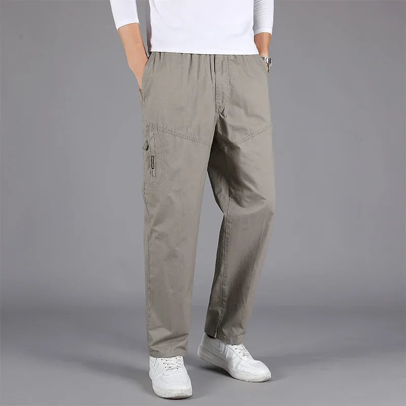 Middle Aged Men's Loose and Comfortable Pure Cotton,