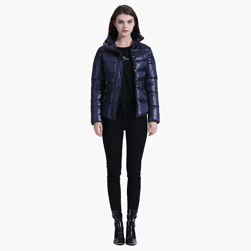 SANTELON Winter Short Parkas Slim Design Puffer Jackets