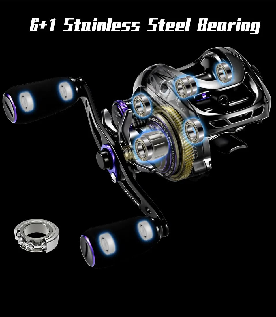 SOLOKING GKA200 Pro Baitcasting Reel Fishing Reels7.1/8.1 Gear