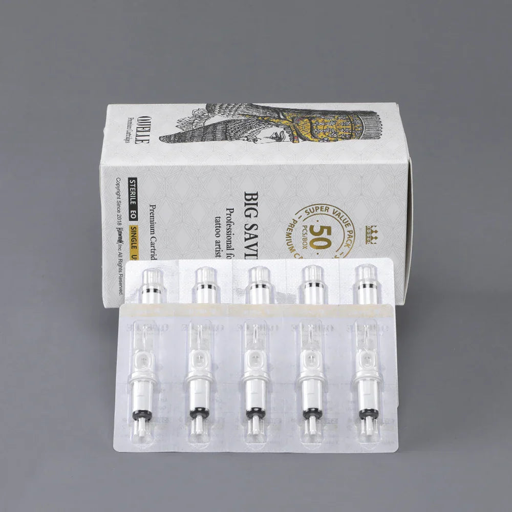 SOLONG 50Pcs 0.3~0.35MM Disposable Tattoo Cartridge Needles Round