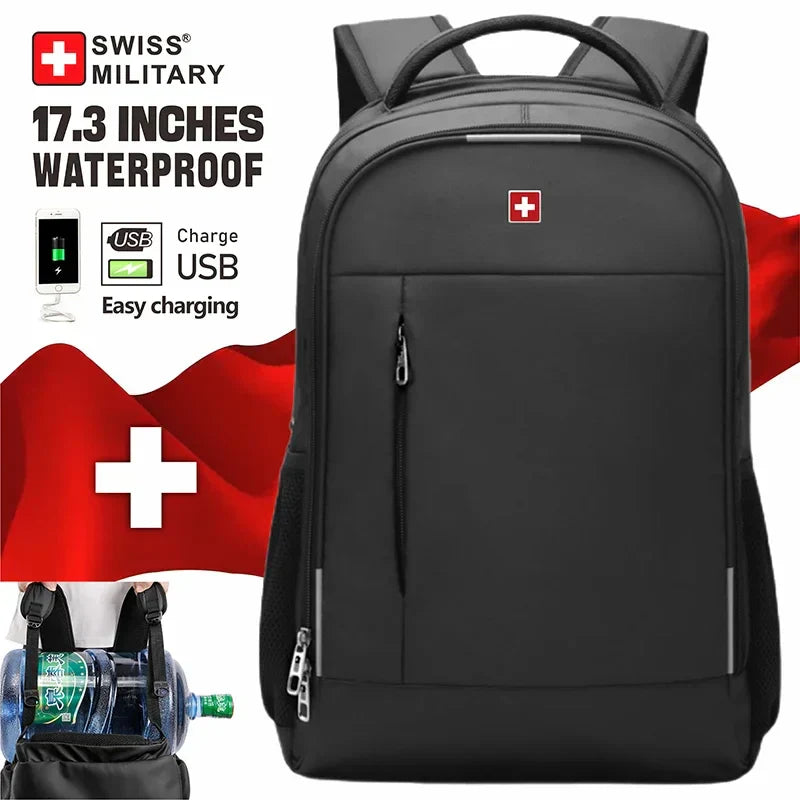SWISS MILITARY Men Laptop Backpack 17 Inch Fashion