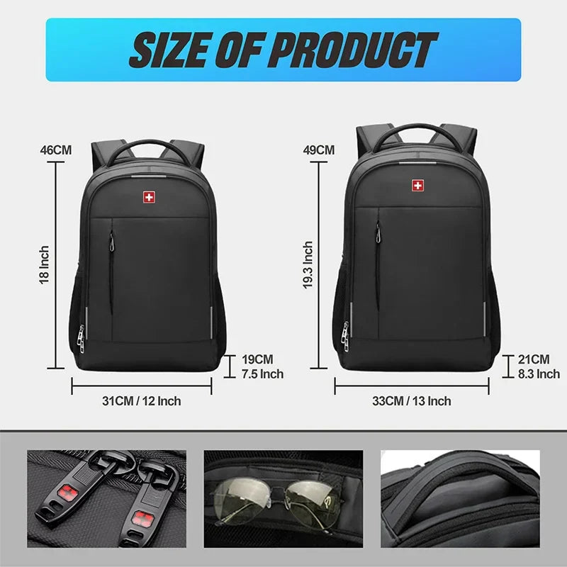 SWISS MILITARY Men Laptop Backpack 17 Inch Fashion