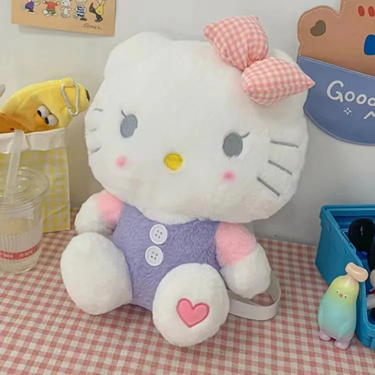 New Sanrio Hello Kitty Kawaii Plush Backpack Stuffed