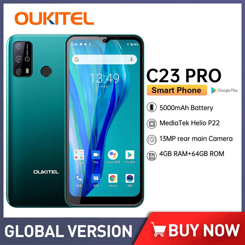 Oukitel C23 Pro Smartphone On Android 6.53inch 5000mah