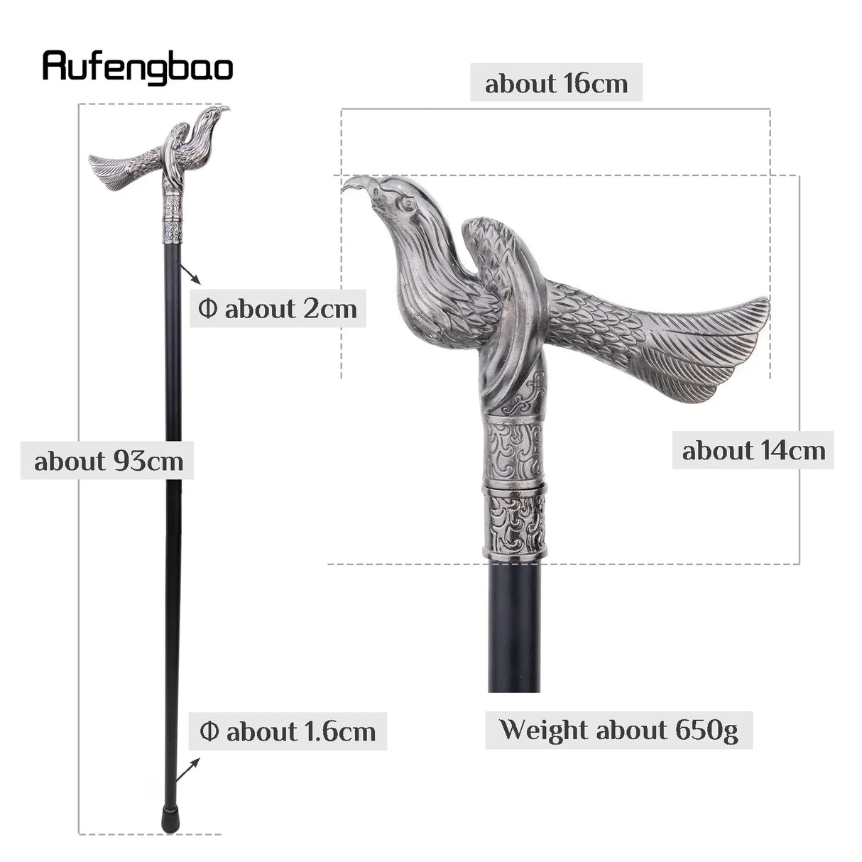Peacock Peafowl Animal Single Joint Walking Stick with
