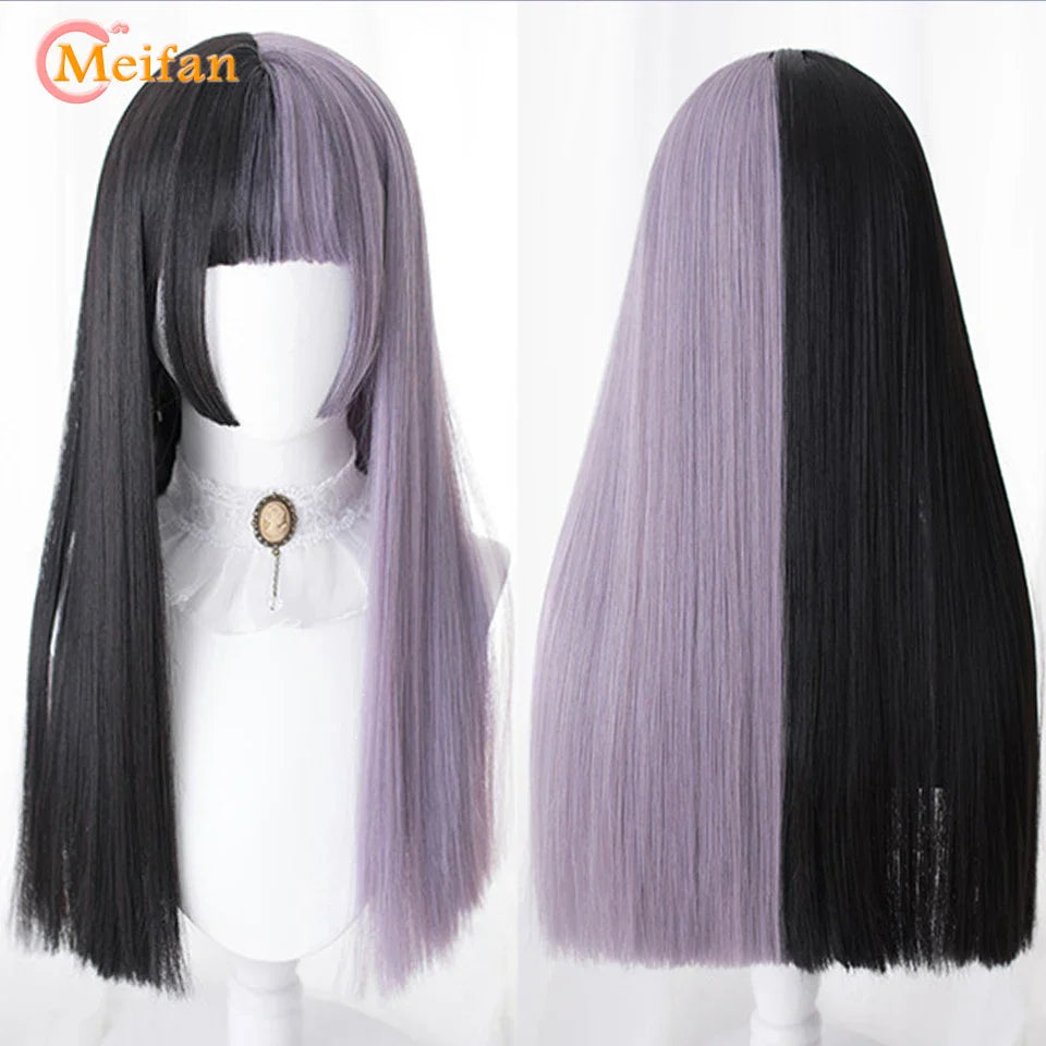 MEIFAN Long Lolita Ombre Harajuku Wig With Bang