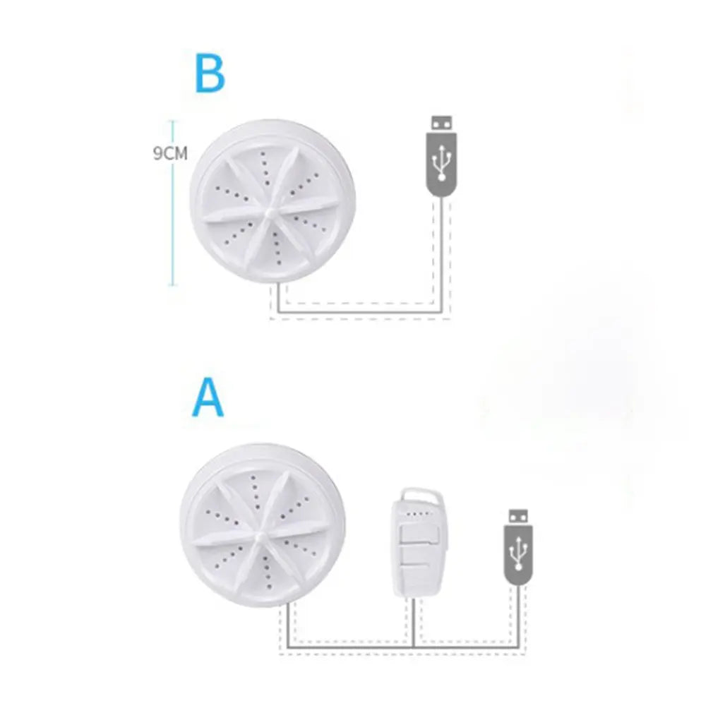 Travel Usb Mini Ultrasonic Washing Machine Portable Turbo