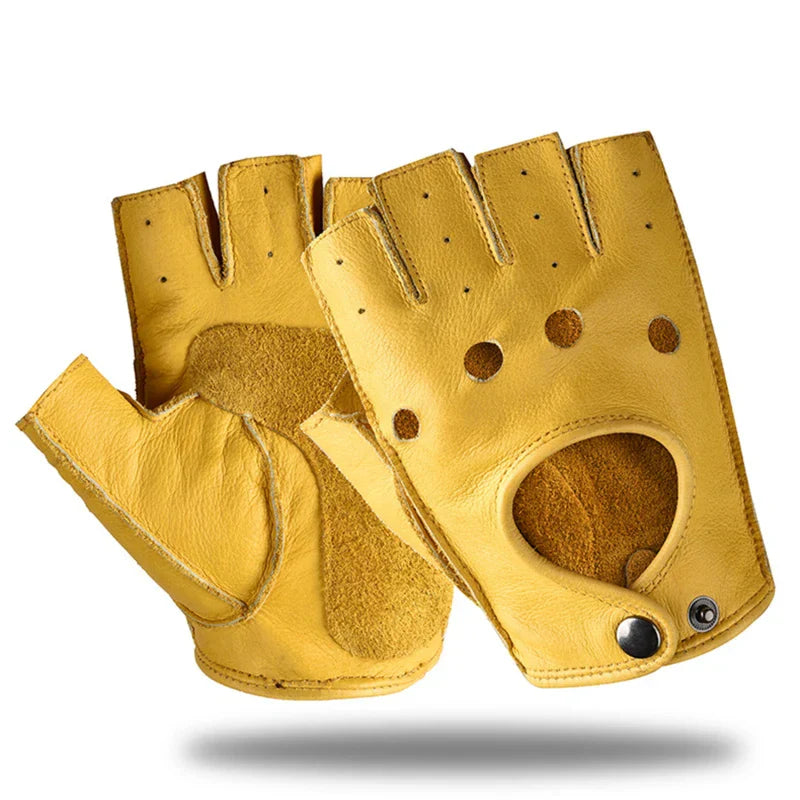 Mens Fingerless Half Finger Driving Fitness Motorcycle Cycling
