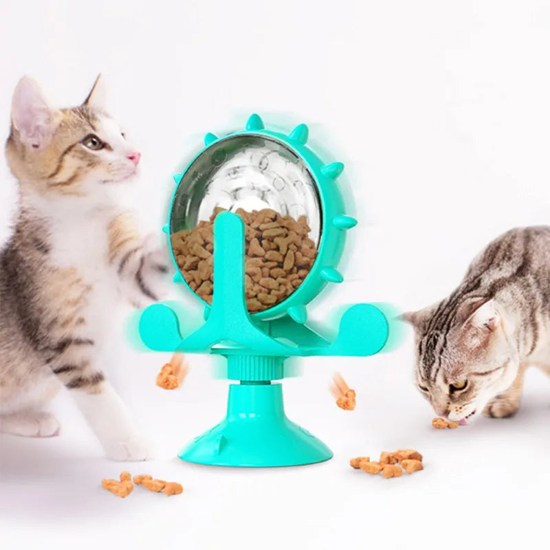 Windmill Cat Toys Dog Cat Feeding Interactive Wheel
