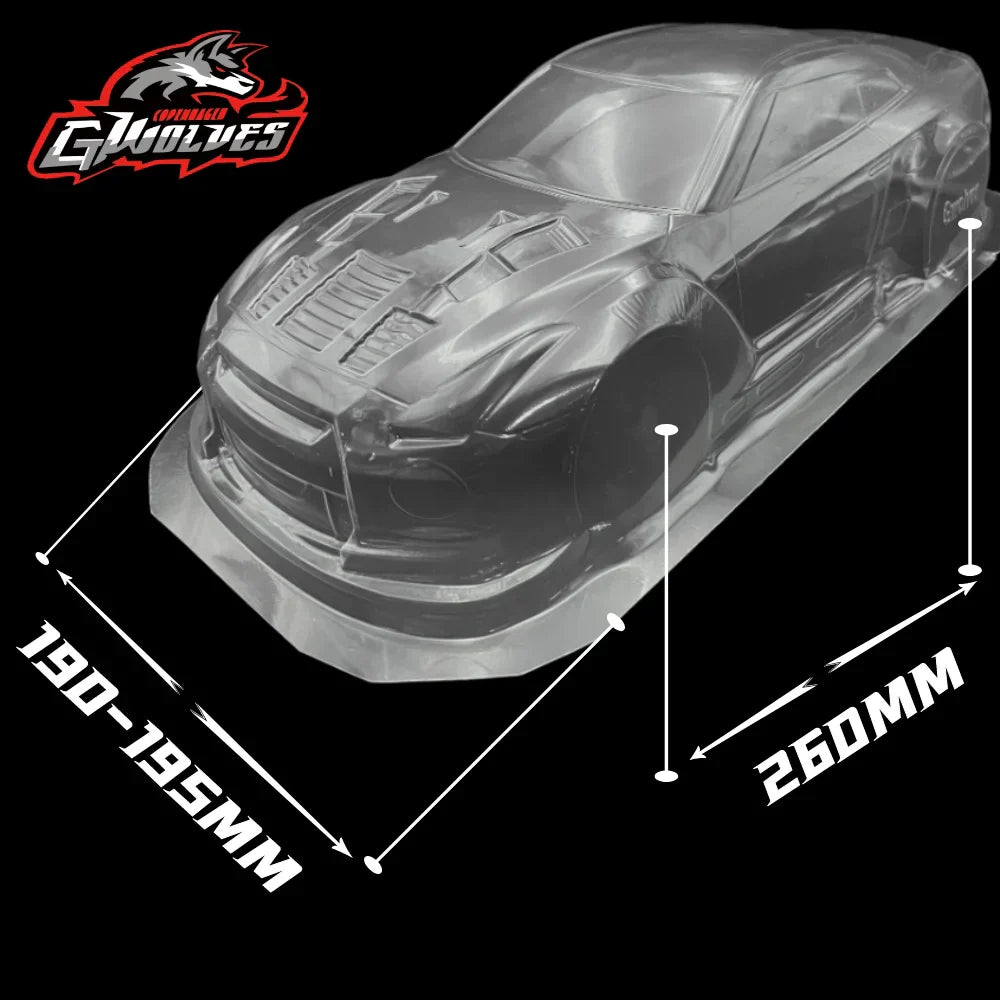 1/10 GTR R35 PVC Transparent clean no painted