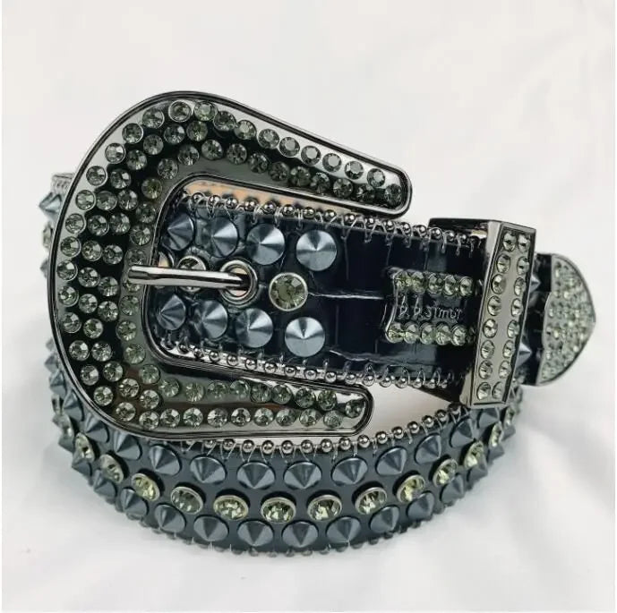 Rhinestone Belts for Women Luxury Diamond Strap Cowgirl