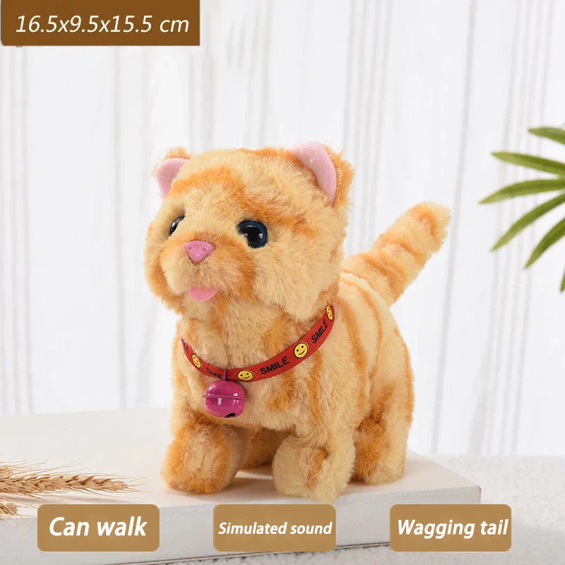 New Walking Kitty Plush Toy Electric Interactive Cat