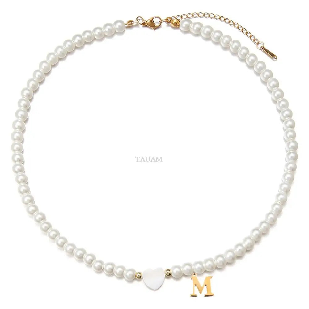 New Trendy Stainless Steel 26 Letter Shell Heart