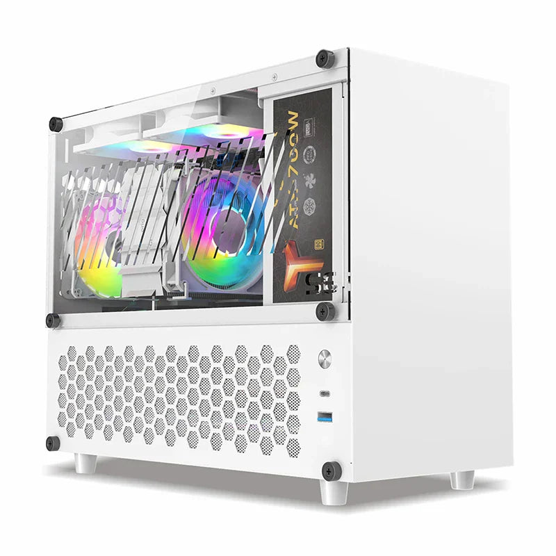 METALFISH S6 Computer Compact White Case Gaming PC