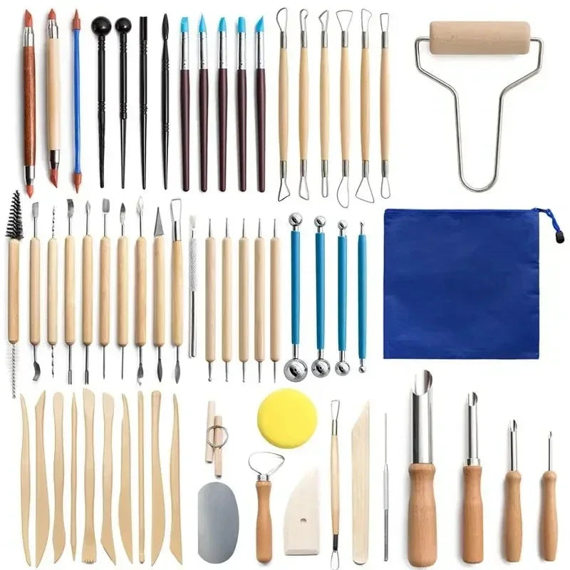 Pottery Clay Sculpting Tools Kit 8-61 Pcs/Set, Ceramic