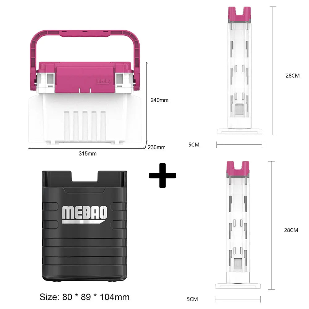 3-Layer Folding Fishing Tackle Box Multipurpose Fishing Storage