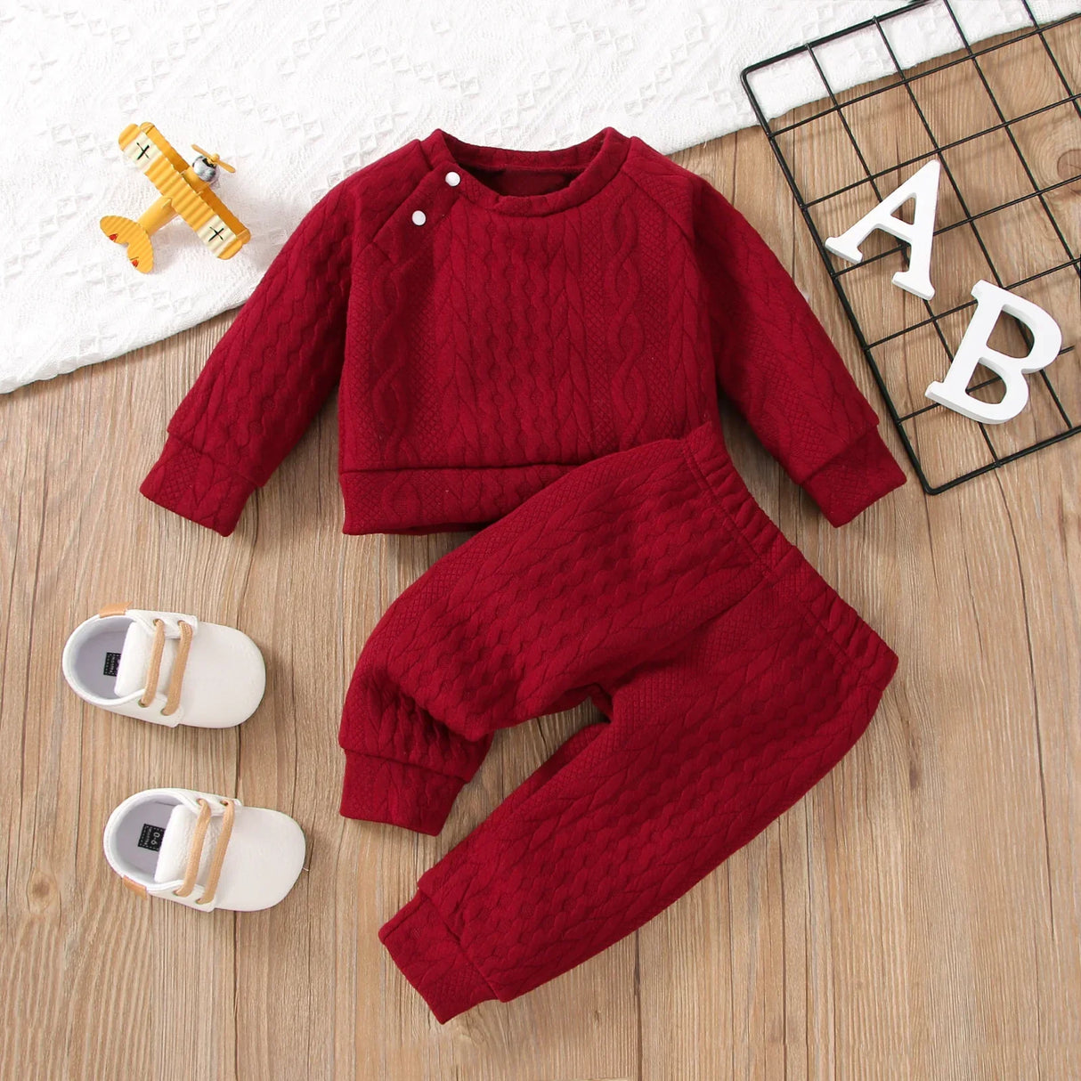 Newborn Baby Girl Boy Clothes Set Solid Color