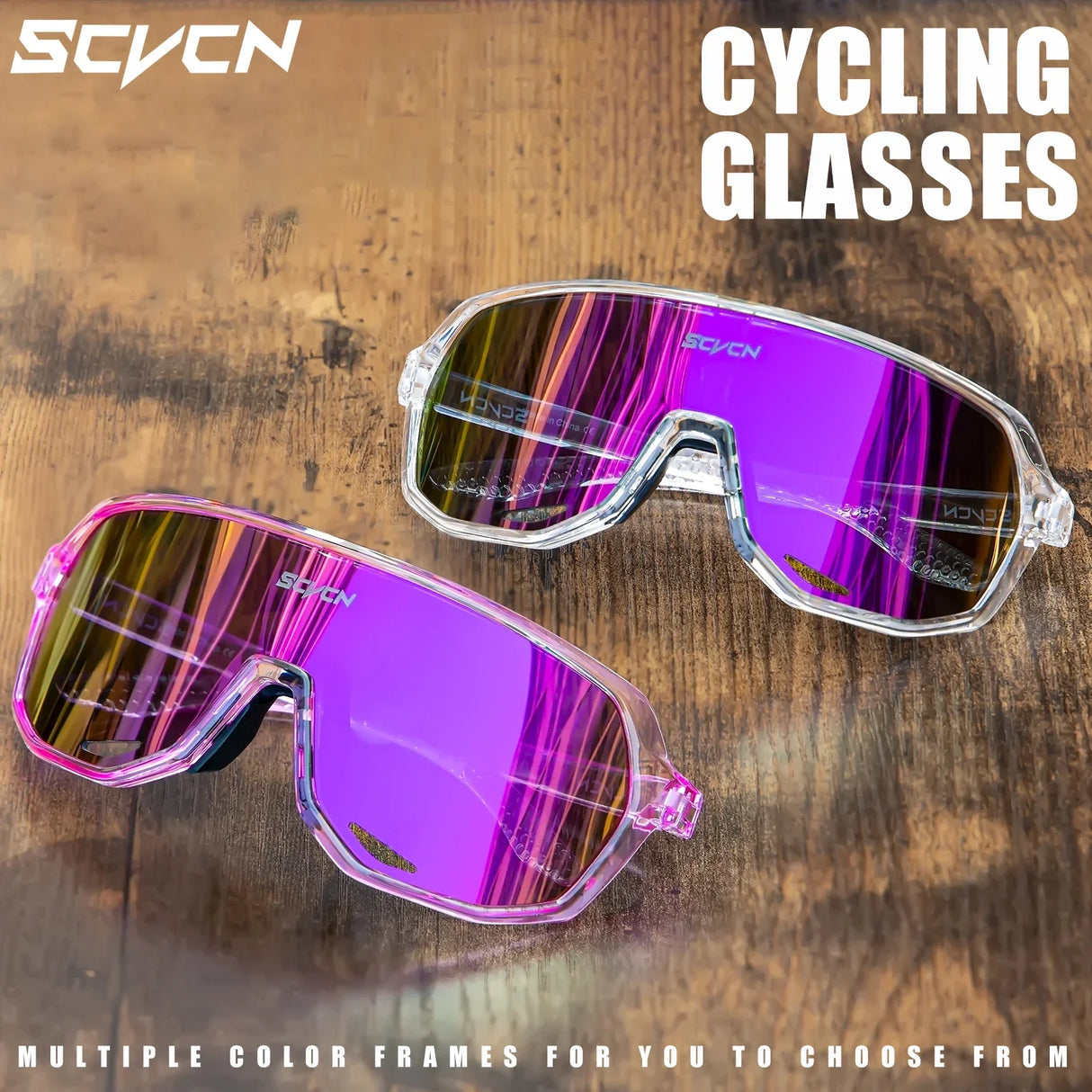 SCVCN-Sunglasses for Men Sport Cycling Glasses Bike Mountain