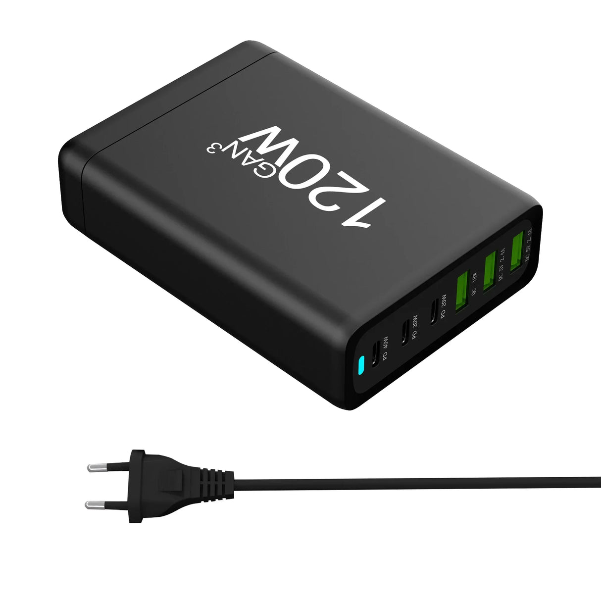 100W 120W 200W GaN Charger 6 Ports USB