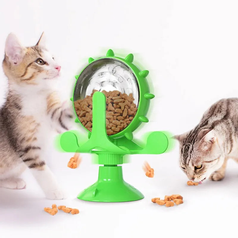 Windmill Cat Toys Dog Cat Feeding Interactive Wheel