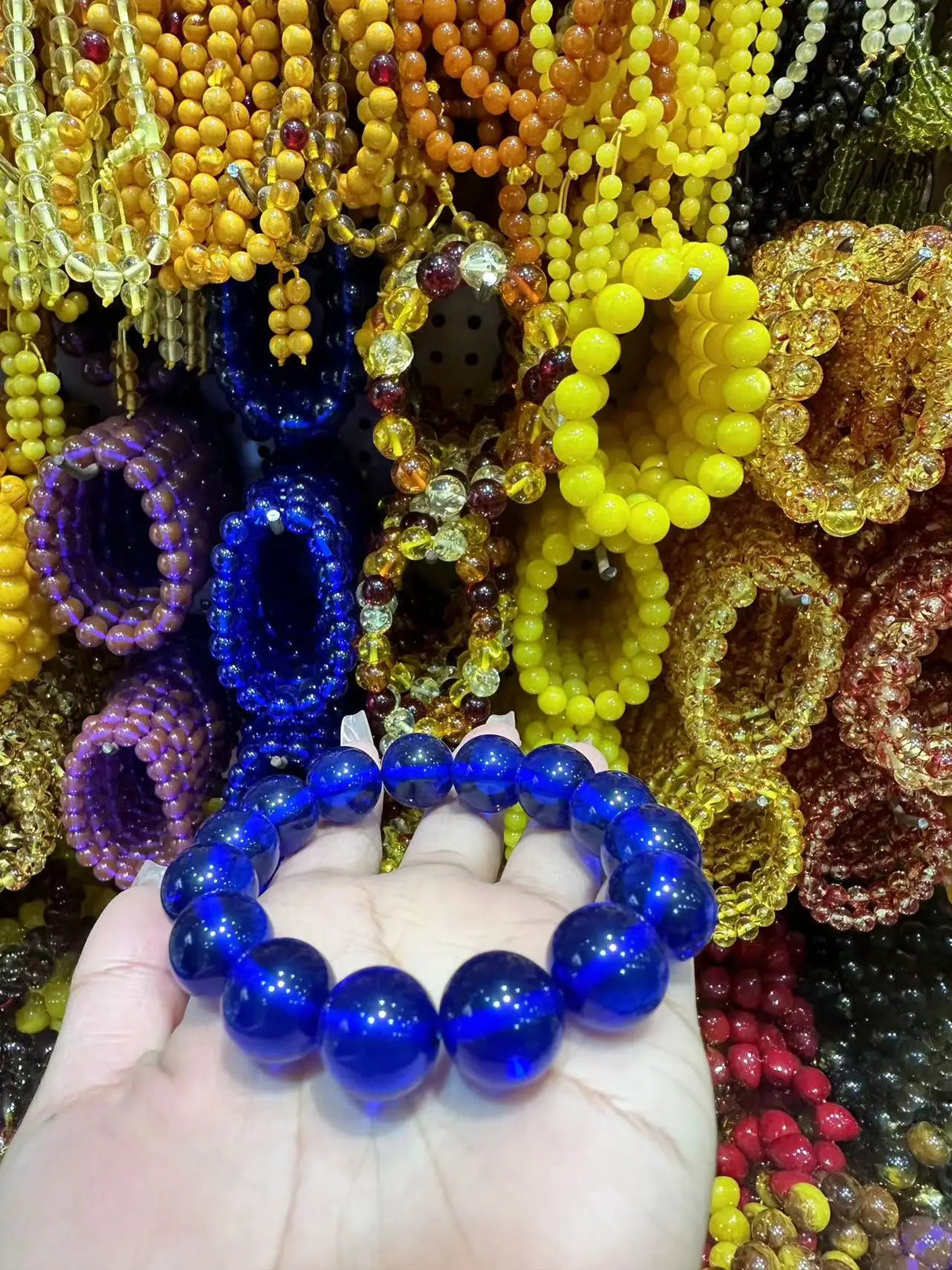 Natural Raw Amber Bracelet Men Women Healing Gemstone