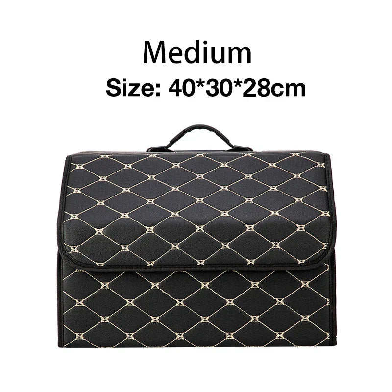 Car Storage Boxes Folding Auto Organizer Box PU