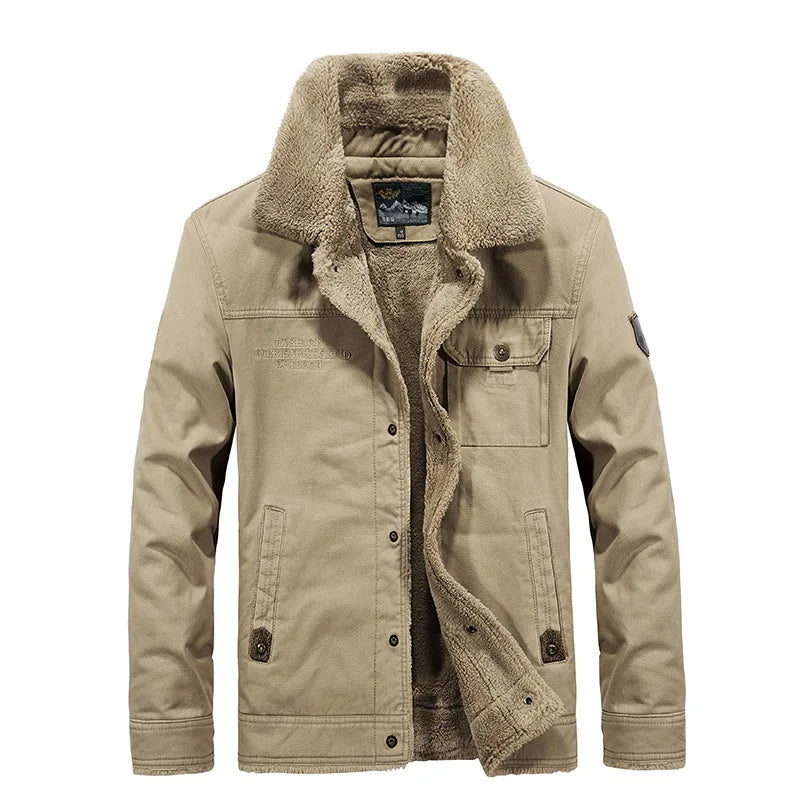 Top Plus Velvet Winter Lamb Coat Men's Winter