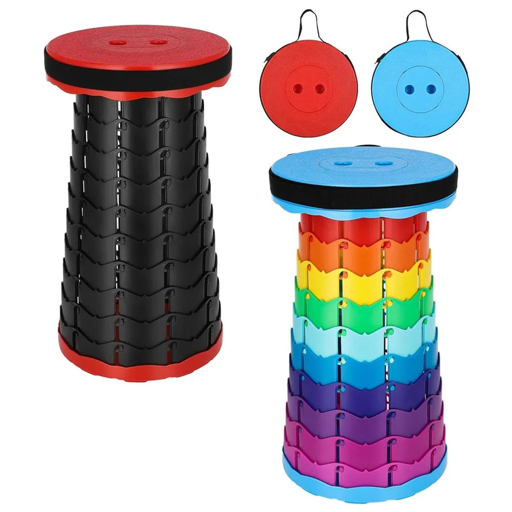 Portable Folding Telescopic Stool Lightweight Plastic Subway Queuing