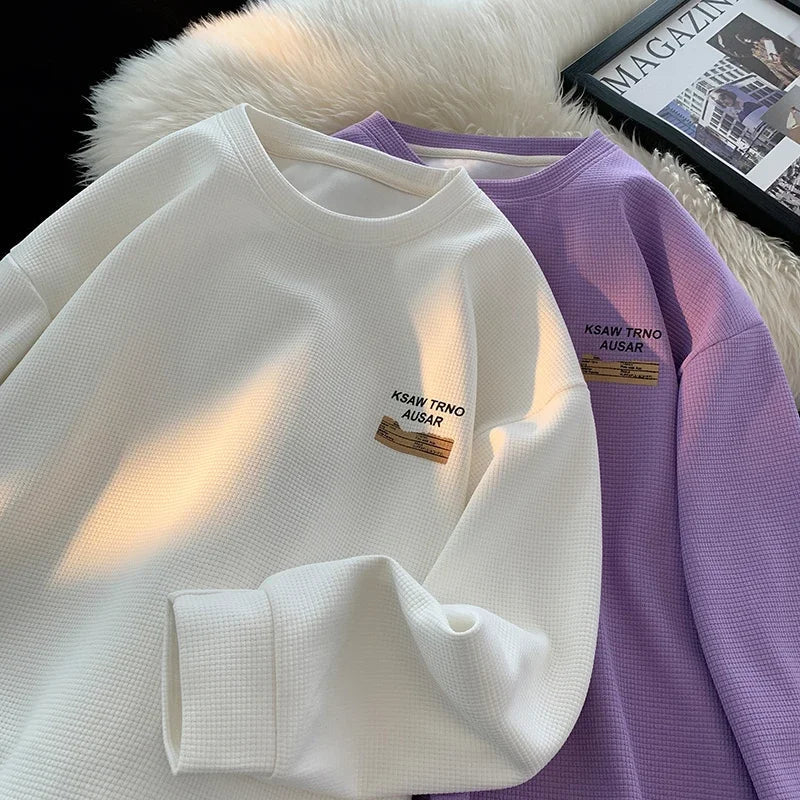 Autumn New Men's Sweatshirt Harajuku Style Letter Print