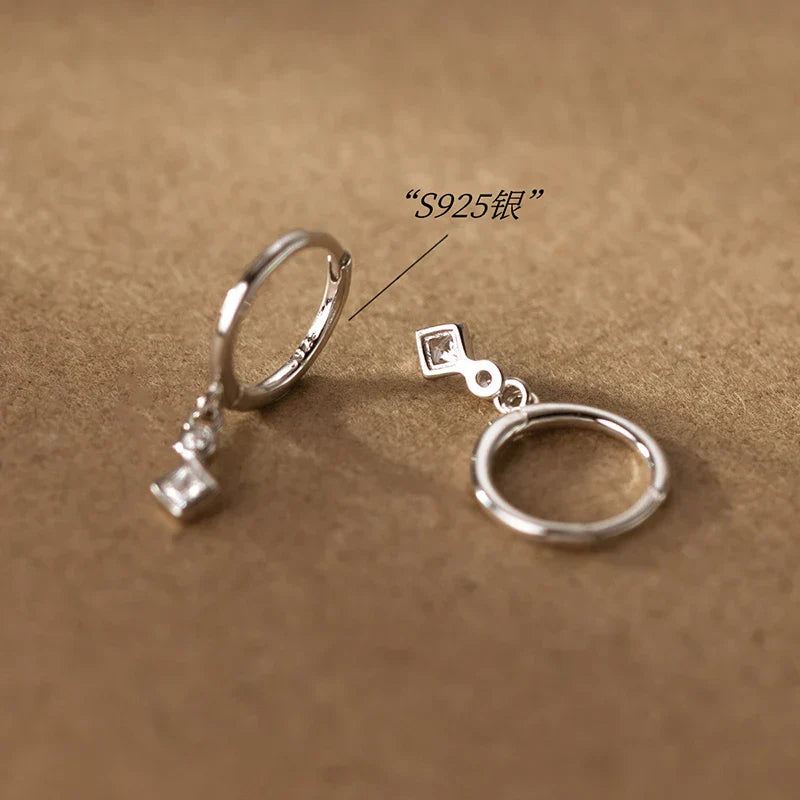 WANTME 925 Sterling Silver Luxury Zircon Statement Charms