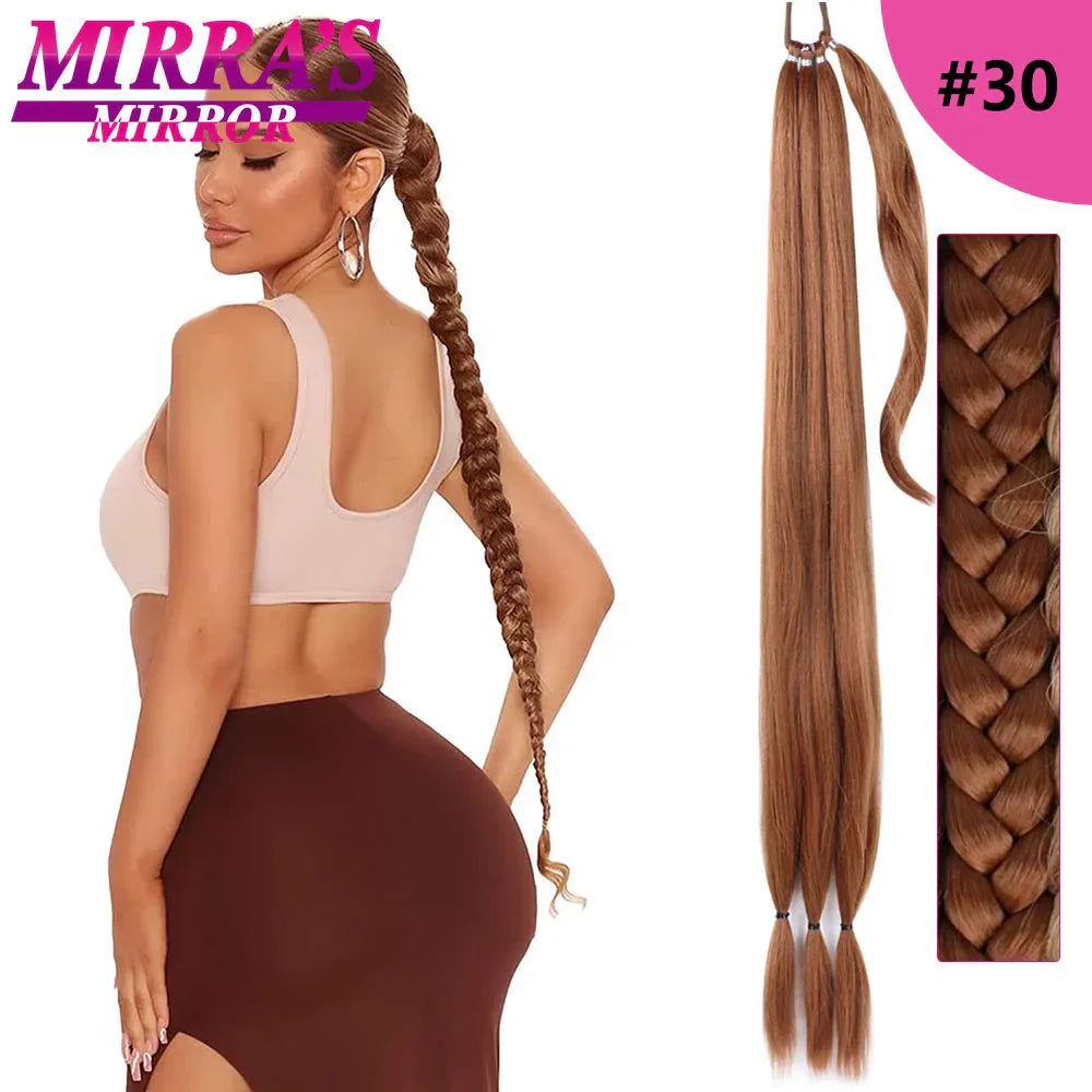 28 Inch Long DIY Braided Ponytail Extension with