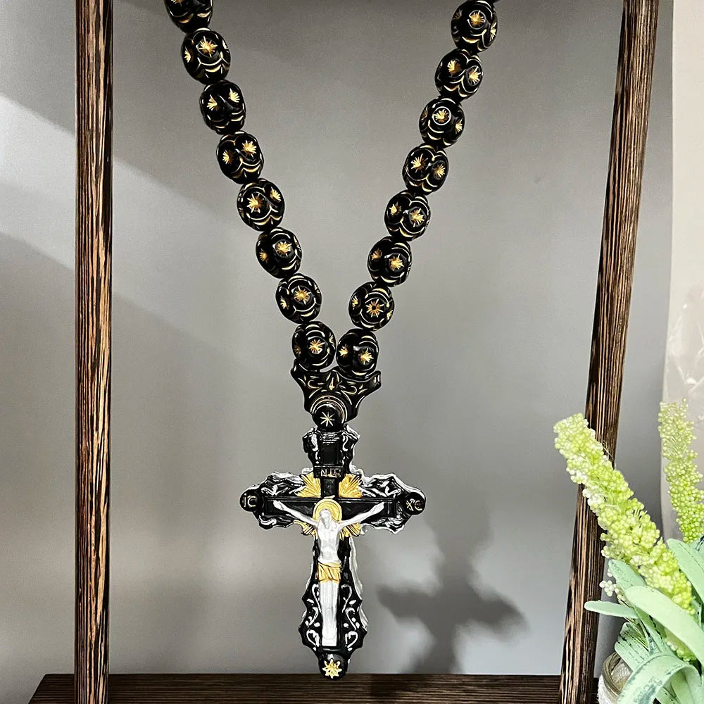 GS111 Cross Holy Image Resin Paintings Fine Beads