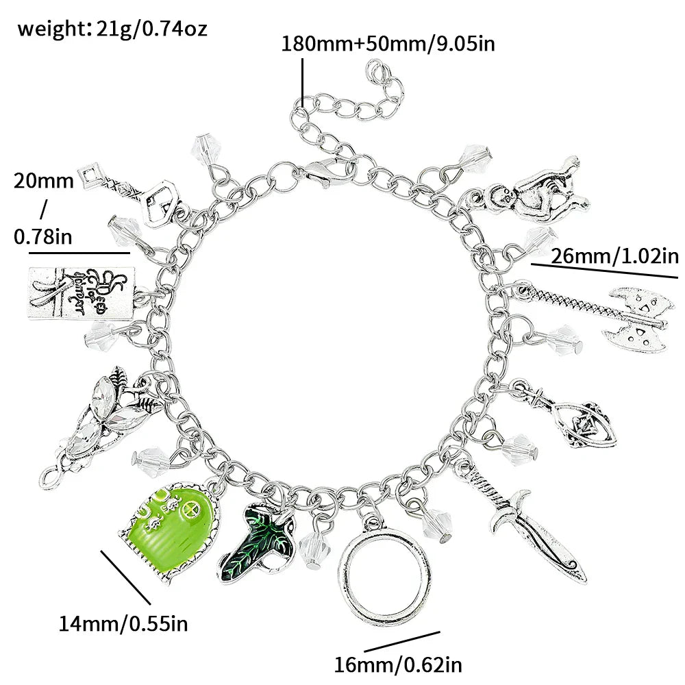 Movie The Hobbit Charm Bracelets Elven Leaf Arwen