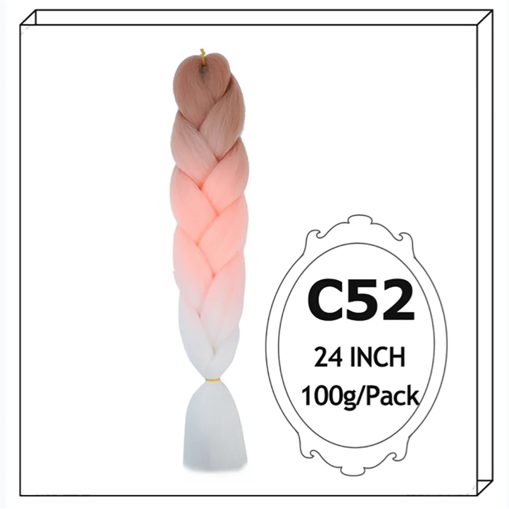 24Inch Synthetic Long Jumbo Ombre Braiding Hair For