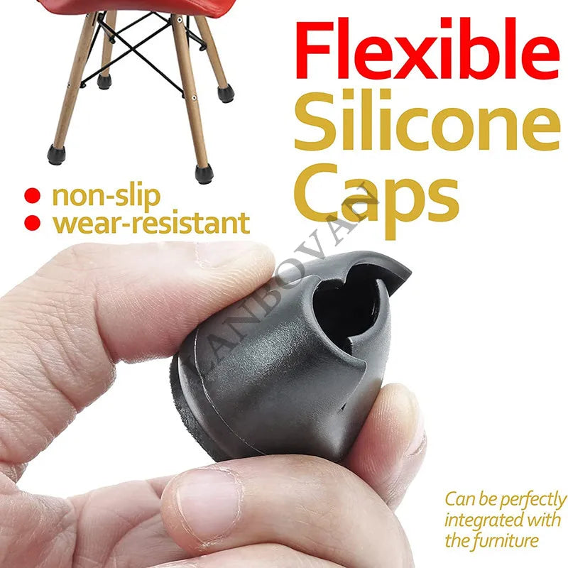 24pcs/16pcs Silicone Table Chair Leg Mat Non-slip Floor