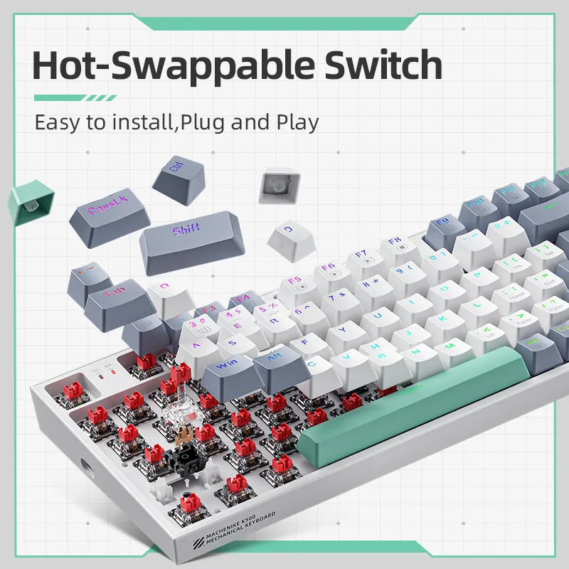 Machenike K500 Mechanical Keyboard Gaming Keyboard Wired Keyboard
