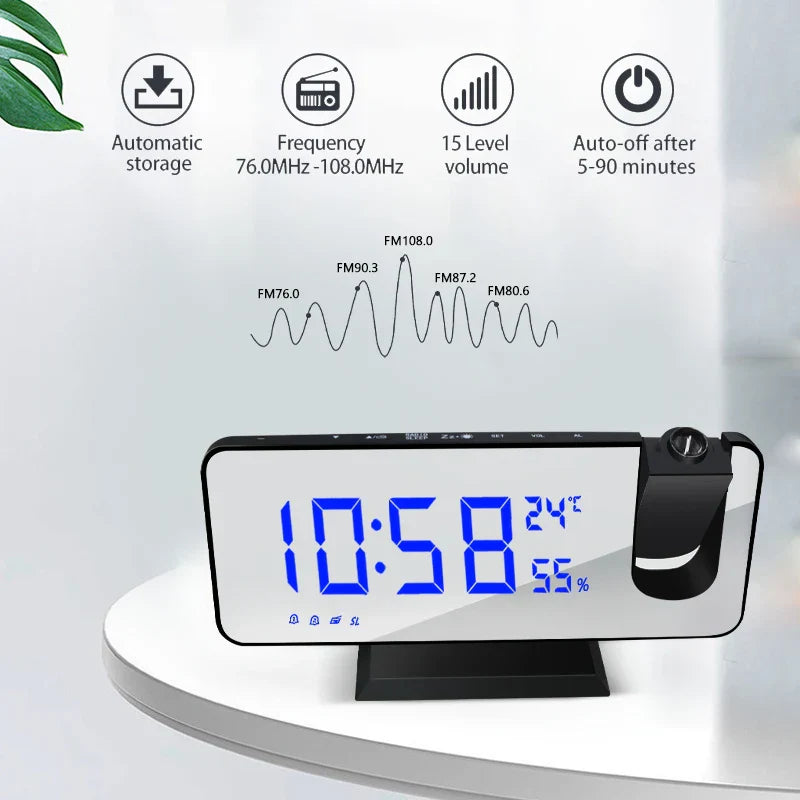 LED Digital Alarm Clock Table Watch Electronic Desktop