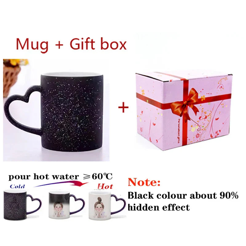 Personalised Magic Mugs Custom Colour Changing Cup Heat