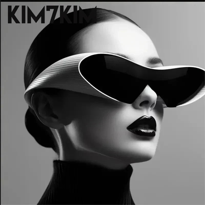 Steampunk Cat Eye Sunglasses Women 2024 New Fashion Oversized Punk Sun Glasses For Ladies Retro 2000‘s Goggle Y2k Accessories