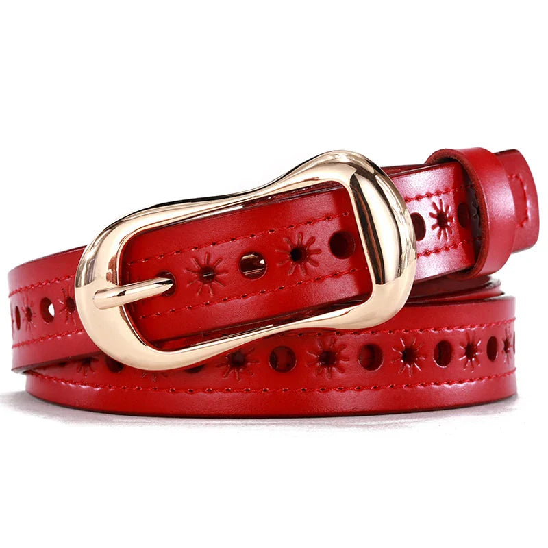 Women Belts Long Cow Genuine Leather Good Quality