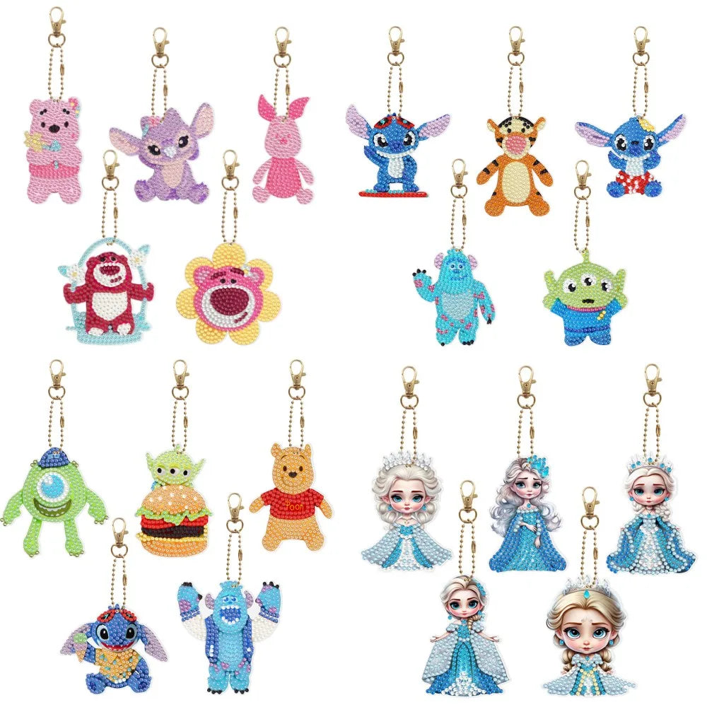 Disney animal key DIY Diamond Painting Keychain Embroidery